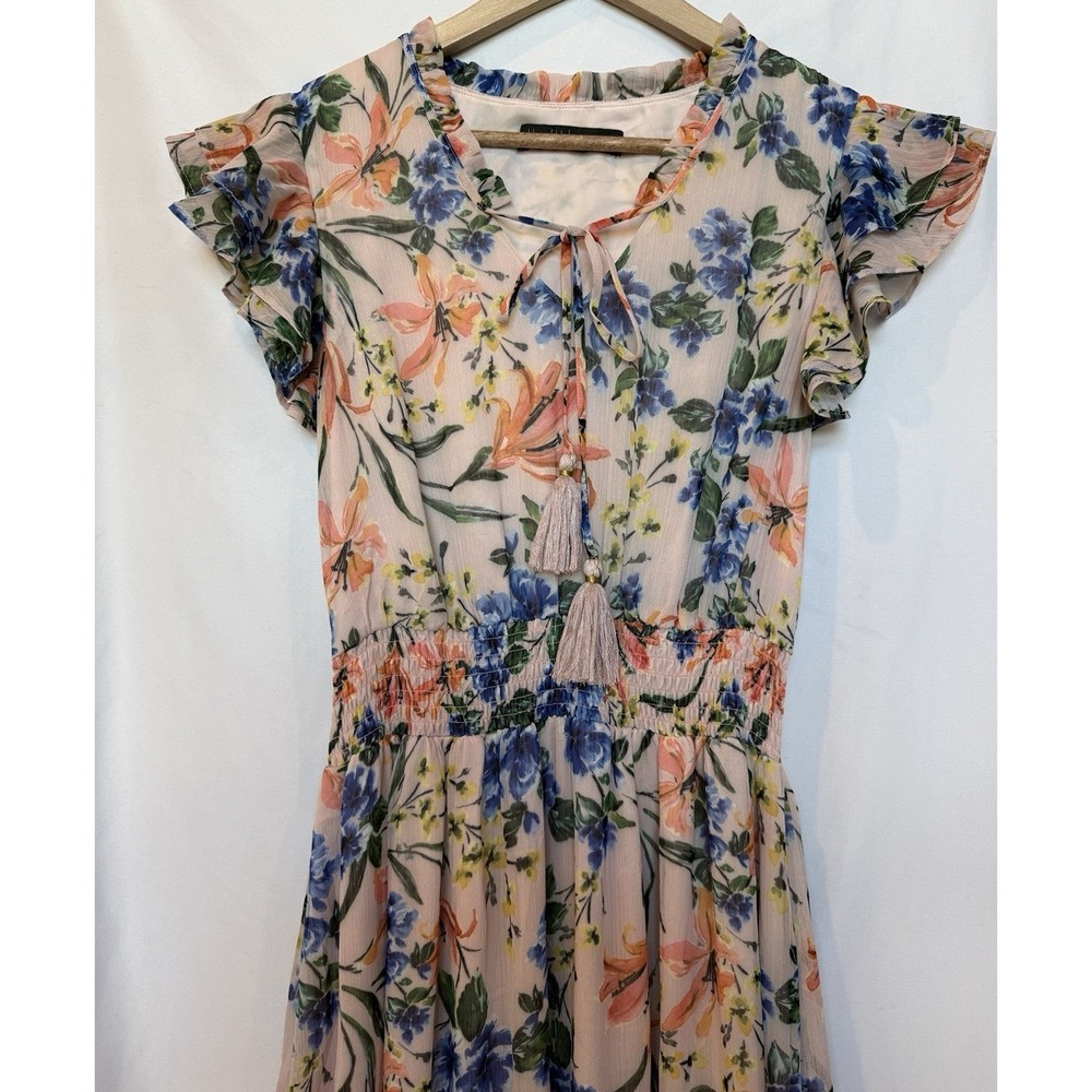 House of Harlow 1960 X Revolve Floral Tiered Maxi Dress Size M Cottage Bloomcore - Picture 4 of 13